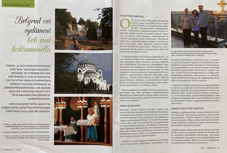 Christina-lehden artikkeli tammikuu 2012